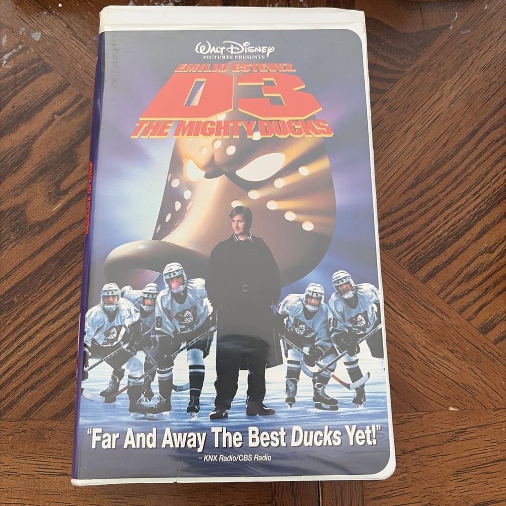 The Mighty Ducks D3 Disney Clamshell VHS Tape